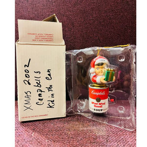 Vintage Campbell Soup boy in a Campbell soup can 2002